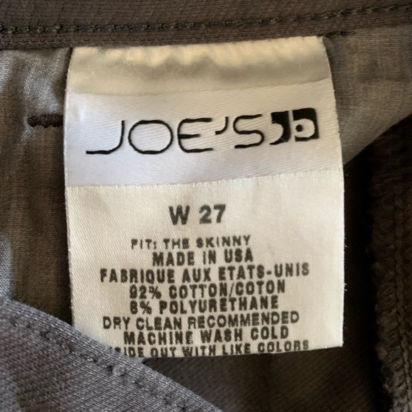 Joe’s ‘The Skinny” charcoal jeans Sz 27. EUC. - Picture 5 of 10